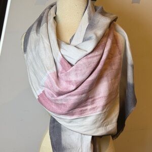 Pink and Gray Scarf From Taroo in The Hamptons